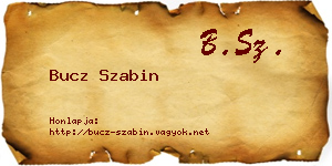 Bucz Szabin névjegykártya